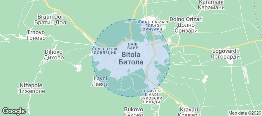 Bitola Airbnb map